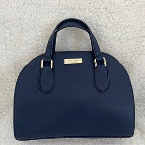 Kate Spade Laurel Way Reiley Dome satchel w/strap, dark navy, crossbody